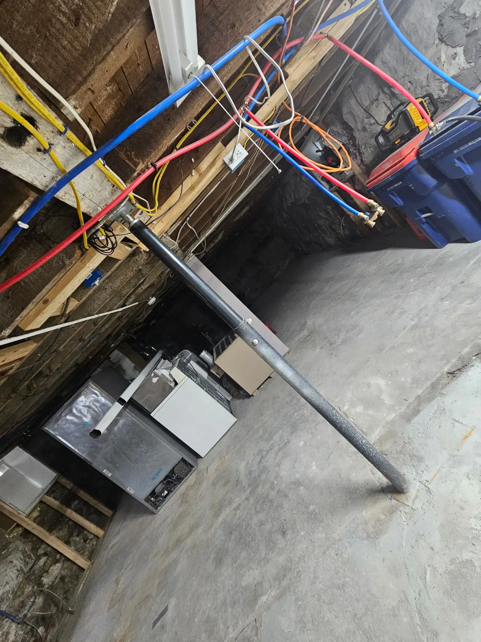 Basement after interior demolition and debris removal in South Coast