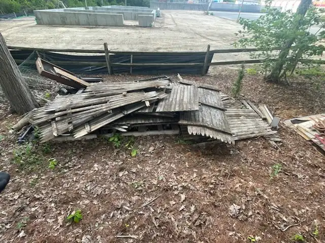 Old wood fence demolition and removal in South Coast MA