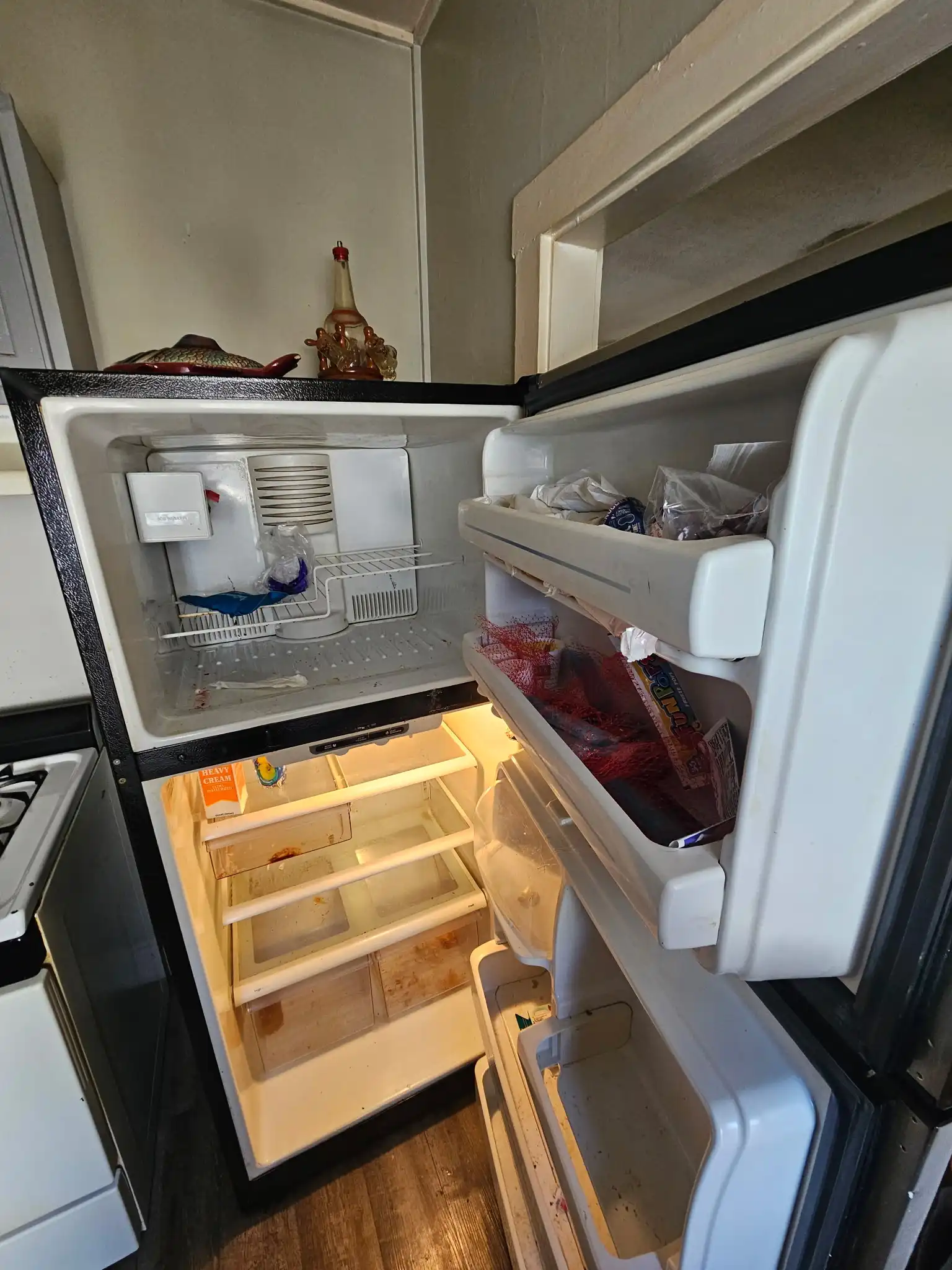 Fridge removal from an apartment unit in New Bedford MA
