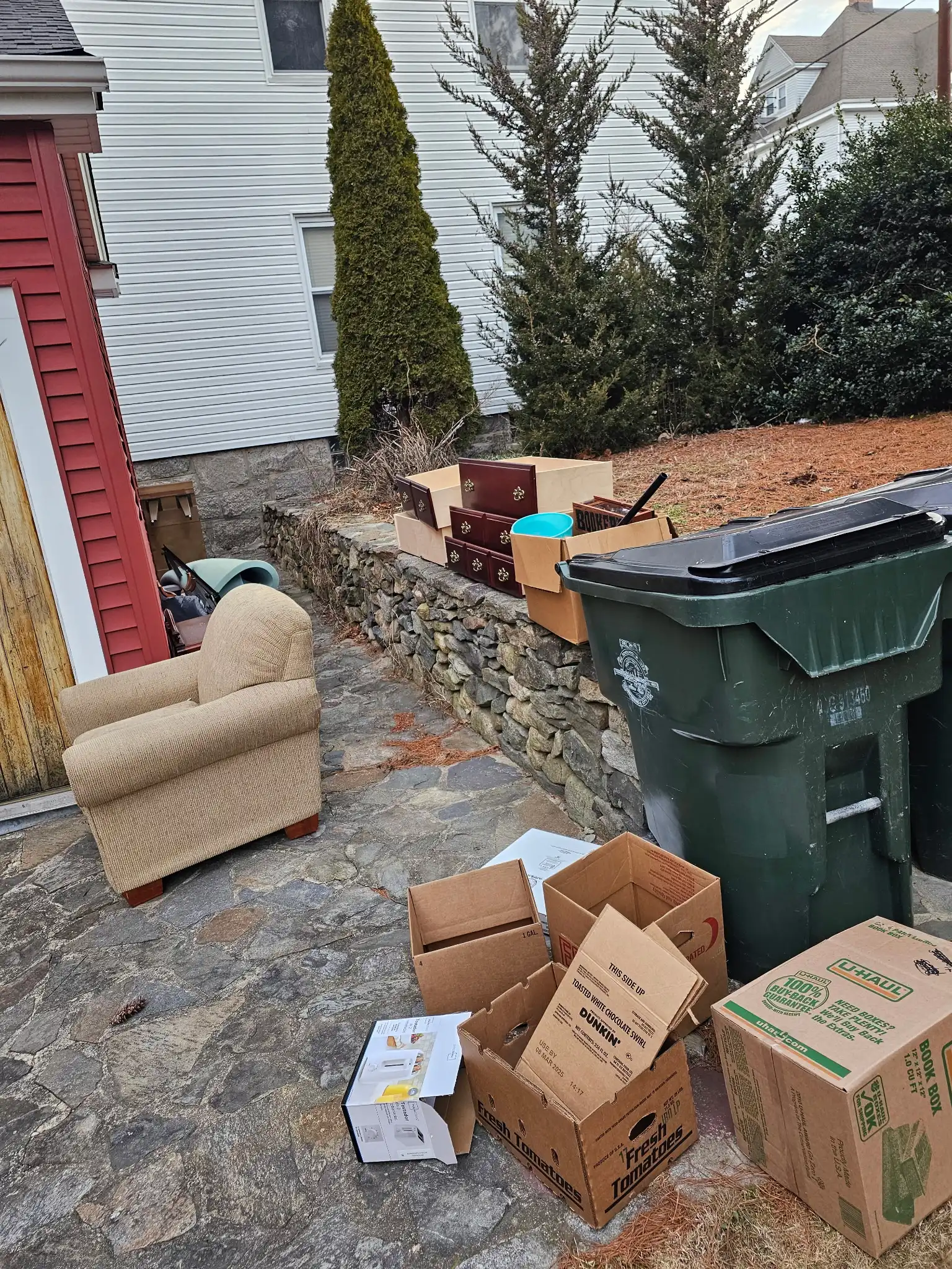 Furniture removal from a home in the South Coast Massachusetts