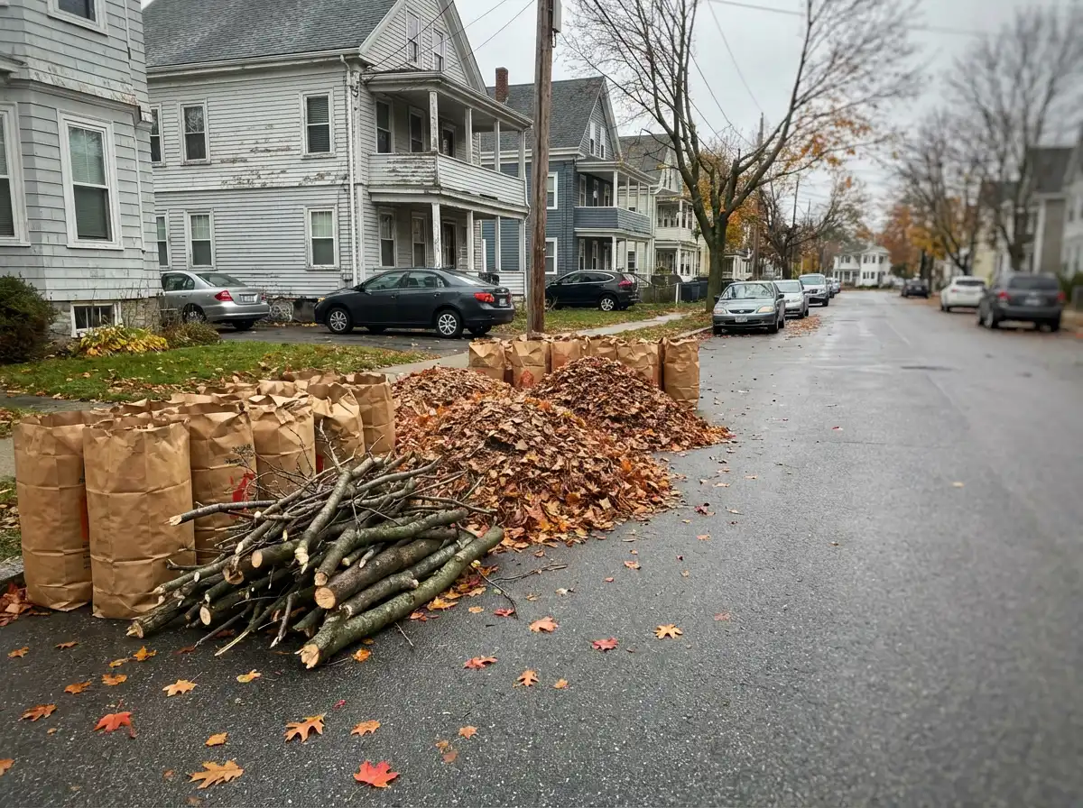 Clean up of old branches and yard debris in New Bedford MA
